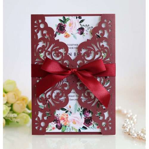 Holiday Invitation Party Invitation Card Wedding Card Design Laser Cut